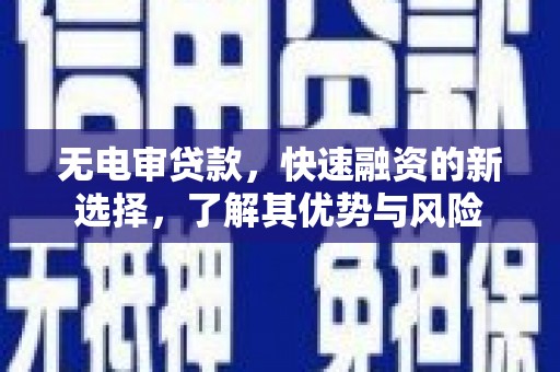 赫山无电审贷款，快速融资的新选择，了解其优势与风险