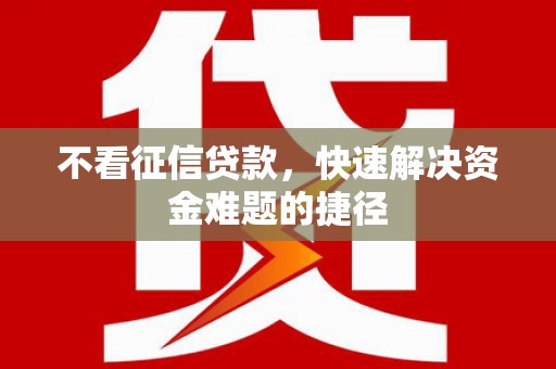 赫山不看征信贷款，快速解决资金难题的捷径