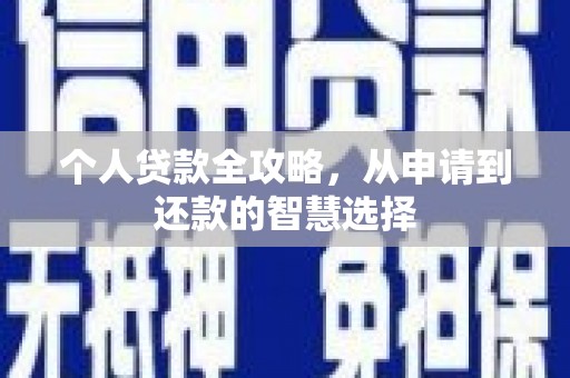 赫山个人贷款全攻略，从申请到还款的智慧选择