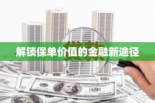 赫山解锁保单价值的金融新途径