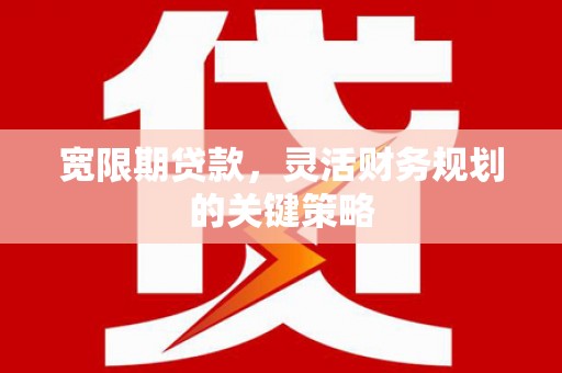 赫山宽限期贷款，灵活财务规划的关键策略