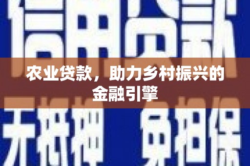 赫山农业贷款，助力乡村振兴的金融引擎