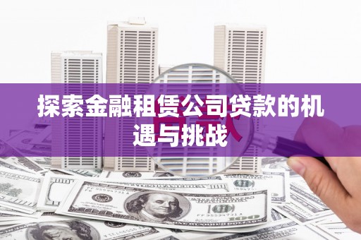 赫山探索金融租赁公司贷款的机遇与挑战