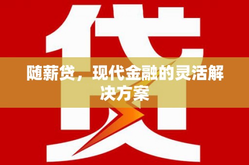 赫山随薪贷，现代金融的灵活解决方案