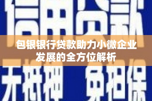 赫山包银银行贷款助力小微企业发展的全方位解析 赫山包银银行贷款助力小微企业发展的全方位解析