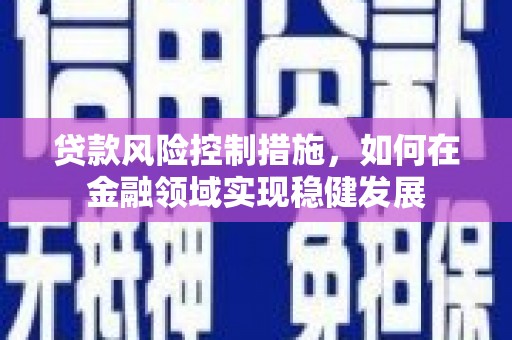 赫山贷款风险控制措施，如何在金融领域实现稳健发展