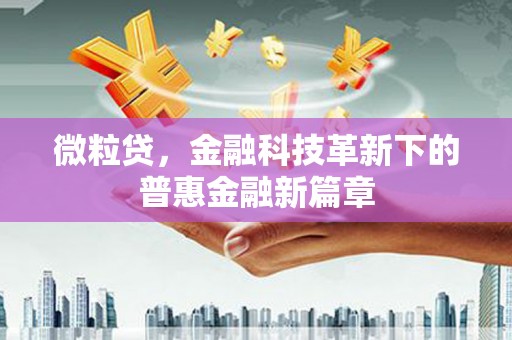 赫山微粒贷，金融科技革新下的普惠金融新篇章