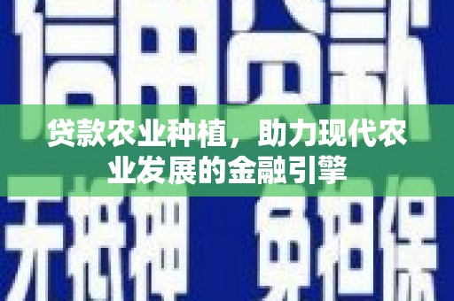 赫山贷款农业种植，助力现代农业发展的金融引擎
