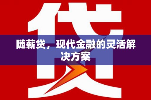 赫山随薪贷，现代金融的灵活解决方案