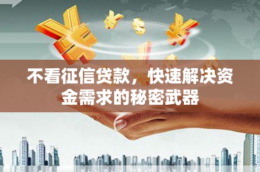 赫山不看征信贷款，快速解决资金需求的秘密武器