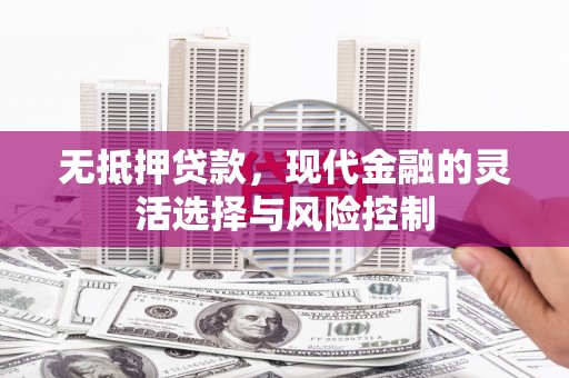 赫山无抵押贷款，现代金融的灵活选择与风险控制