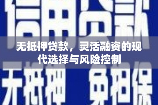 赫山无抵押贷款，灵活融资的现代选择与风险控制
