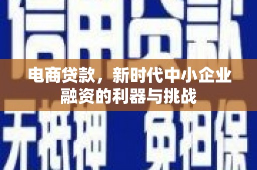 赫山电商贷款，新时代中小企业融资的利器与挑战