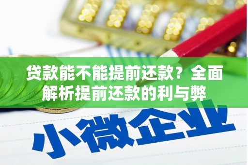 赫山贷款能不能提前还款？全面解析提前还款的利与弊