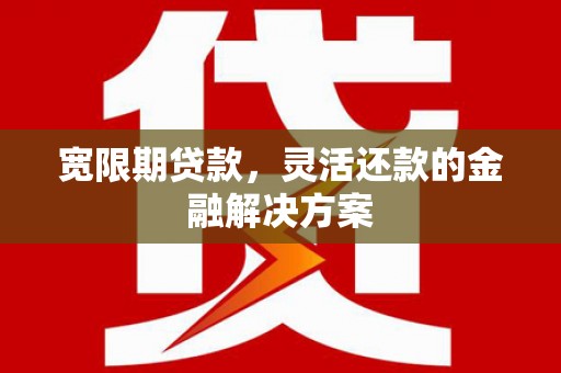 赫山宽限期贷款，灵活还款的金融解决方案