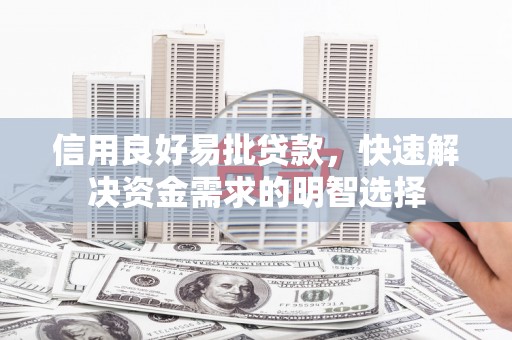 赫山信用良好易批贷款，快速解决资金需求的明智选择