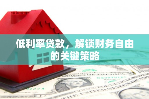 赫山低利率贷款，解锁财务自由的关键策略