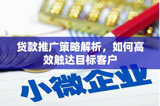 赫山贷款推广策略解析，如何高效触达目标客户