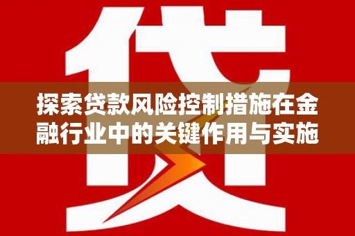 赫山探索贷款风险控制措施在金融行业中的关键作用与实施策略