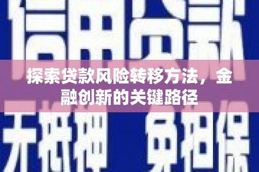 赫山探索贷款风险转移方法，金融创新的关键路径