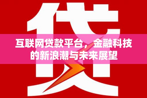 赫山互联网贷款平台，金融科技的新浪潮与未来展望