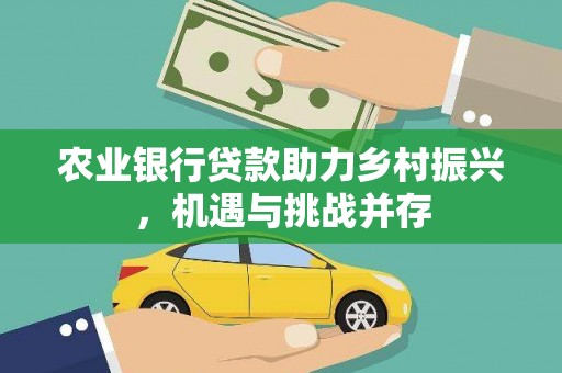 赫山农业银行贷款助力乡村振兴，机遇与挑战并存