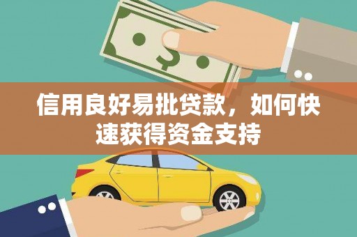 赫山信用良好易批贷款，如何快速获得资金支持