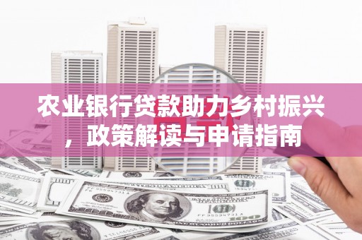 赫山农业银行贷款助力乡村振兴，政策解读与申请指南