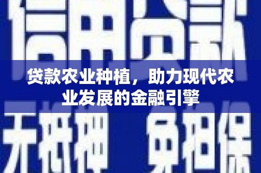 赫山贷款农业种植，助力现代农业发展的金融引擎