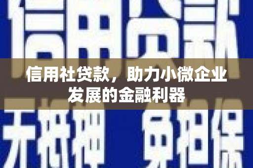 赫山信用社贷款，助力小微企业发展的金融利器