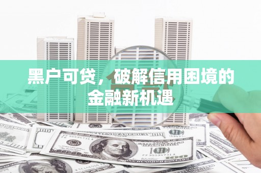 赫山黑户可贷，破解信用困境的金融新机遇
