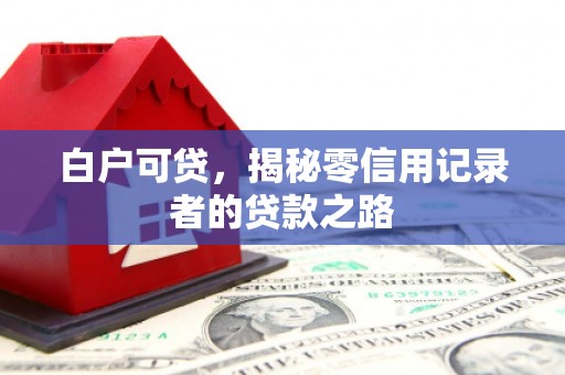 赫山白户可贷，揭秘零信用记录者的贷款之路